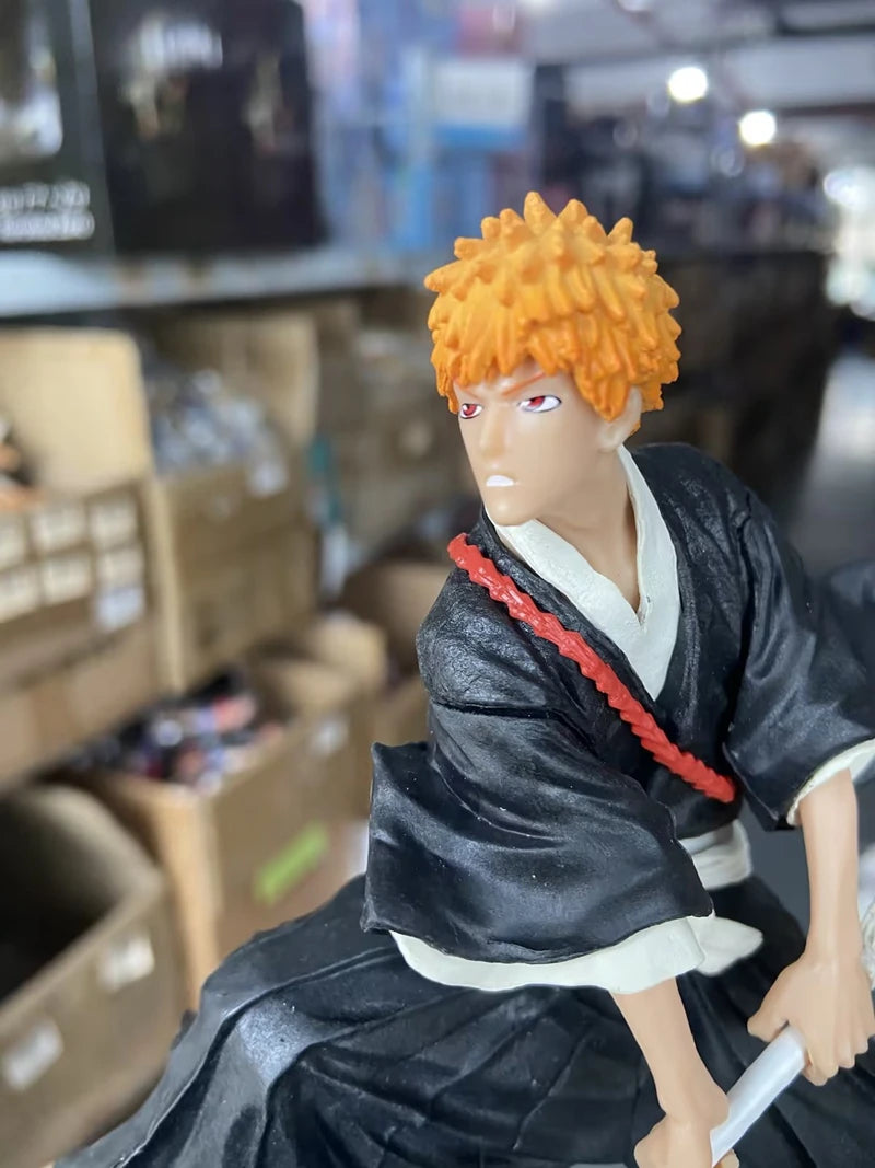 18.5cm Bleach Anime Hitsugaya Toushirou Zaraki Kenpachi Kurosaki Ichigo Action Figure Collectible Model Toys Japanese