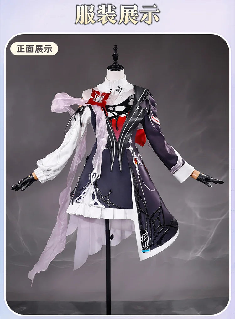 Honkai Star Rail Evernight March 7th Cosplay Costume Dress Earrings Headwear Mysterious Foreign Guest Halloween Party for Women