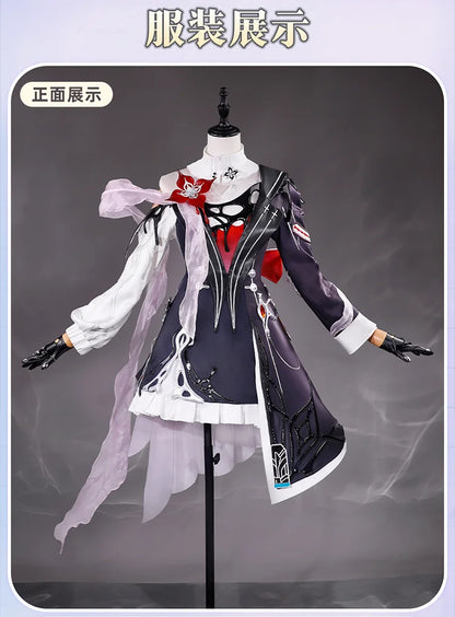 Honkai Star Rail Evernight March 7th Cosplay Costume Dress Earrings Headwear Mysterious Foreign Guest Halloween Party for Women