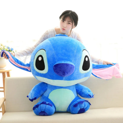 Genuine Disney Kawaii Large Stitch/Angie Plush Toy Cute Anime Peripheral Plush Stuffed Doll Christmas Gifts for Kids Girls