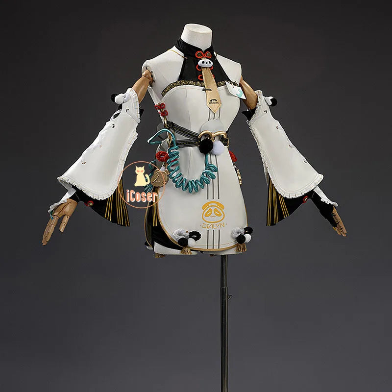 Zenless Zone Zero Dialyn Cosplay Costume Wig Uniform Earrings Headwear Krampus Compliance Authority Halloween Party for Women