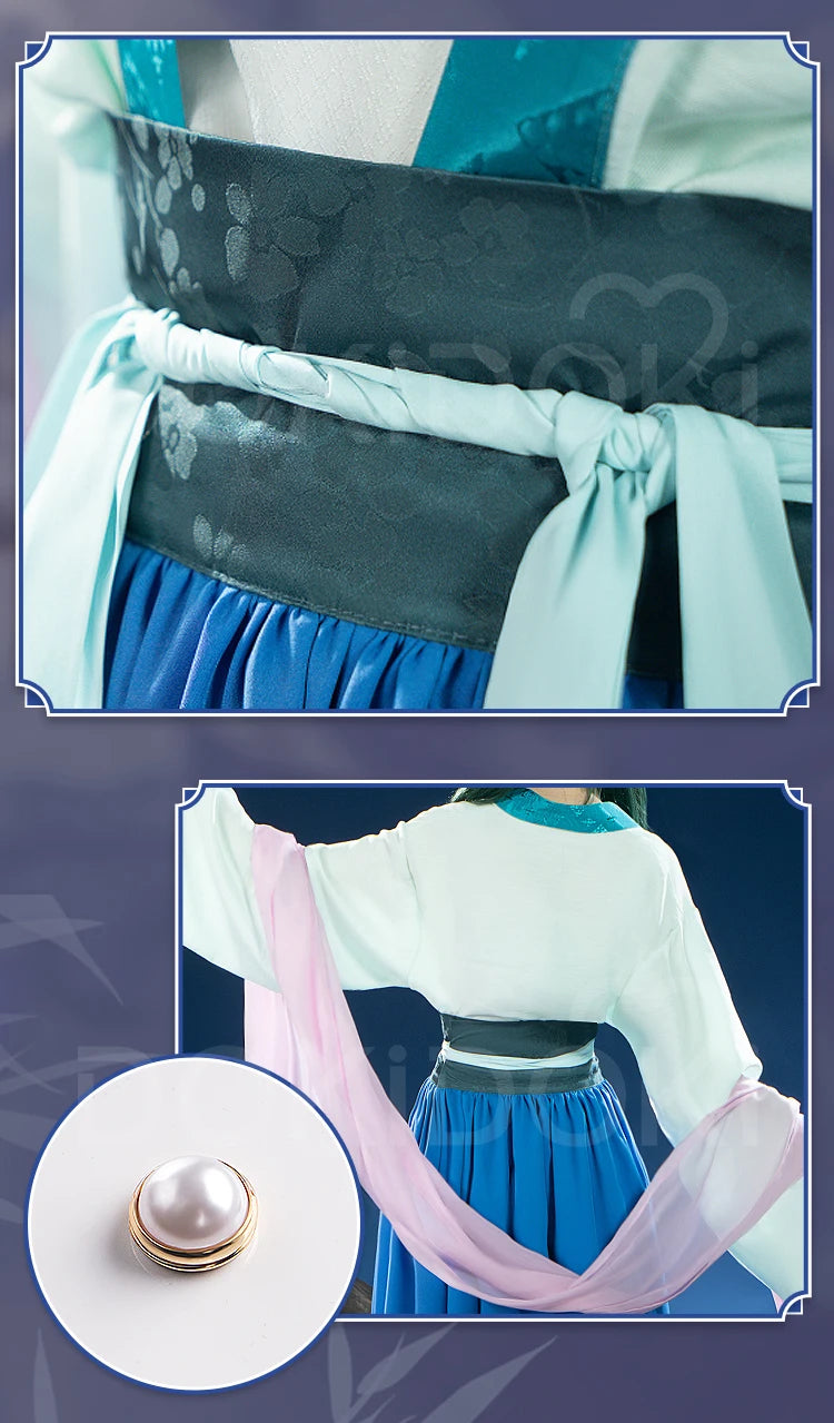 IN STOCK Maomao Cosplay Costume Anime The Apothecary Diaries【XS-4XL】DokiDoki-SR Mao Mao Frog Blue Dress Halloween Wig Season 2