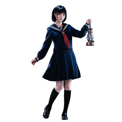 IN STOCK Shimizu Hinako Cosplay Costume Anime【S-2XL】DokiDoki-R Women School JK Uniform Dress Cosplay Halloween Plus Size