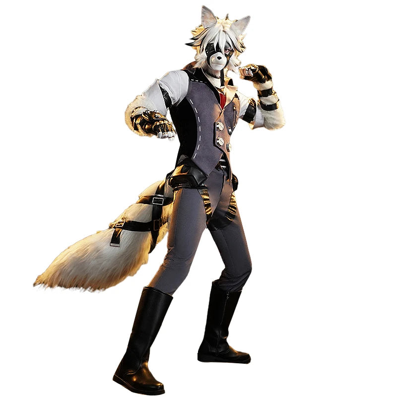 Von Lycaon Cosplay Costume Game Zenless Zone Zero【S-3XL】DokiDoki-R ZZZ Von Lycaon Ears Tail Halloween Plus Size