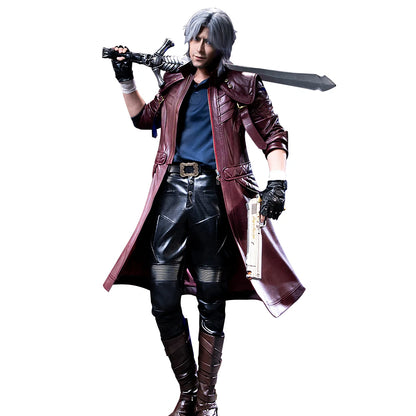 IN STOCK Dante Cosplay Costume Anime【S-3XL】DokiDoki-SR Men Hunter Coat Halloween Dante Red Jacket Cosplay Plus Size
