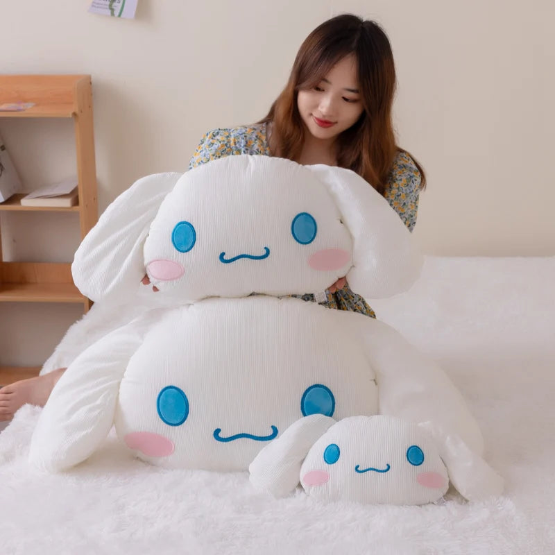 Sanrio Tuxedo Sam Kuromi Hangyodon Back Cushion Car pillow Thickened Corduroy Stuffed Anime Throw Pillow Sofa Home Decor