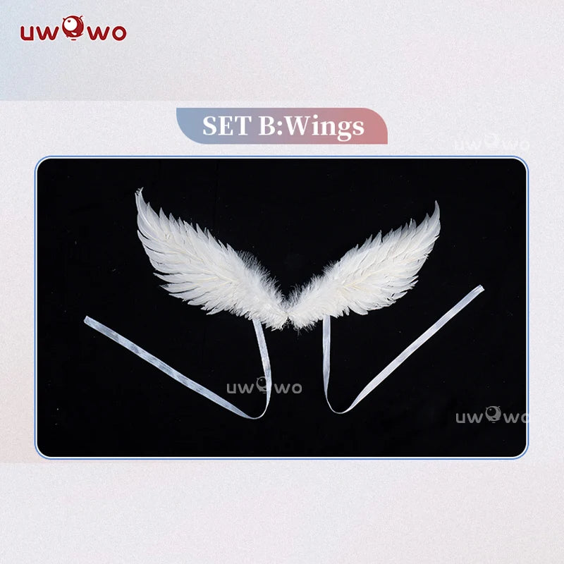 Pre Sale Uwowo Janus Azur Lane Oath Wedding Dress Bride Cosplay Costume Halloween - SET B Wings / XXXL