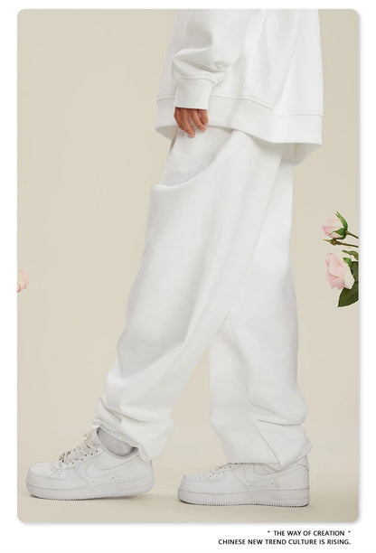 ZODF New Men Heavy Weight 440gsm Solid Sweatpants Unisex Loose Basic Casual Comfortable Sport Pants Joggers Streetwears HY0628