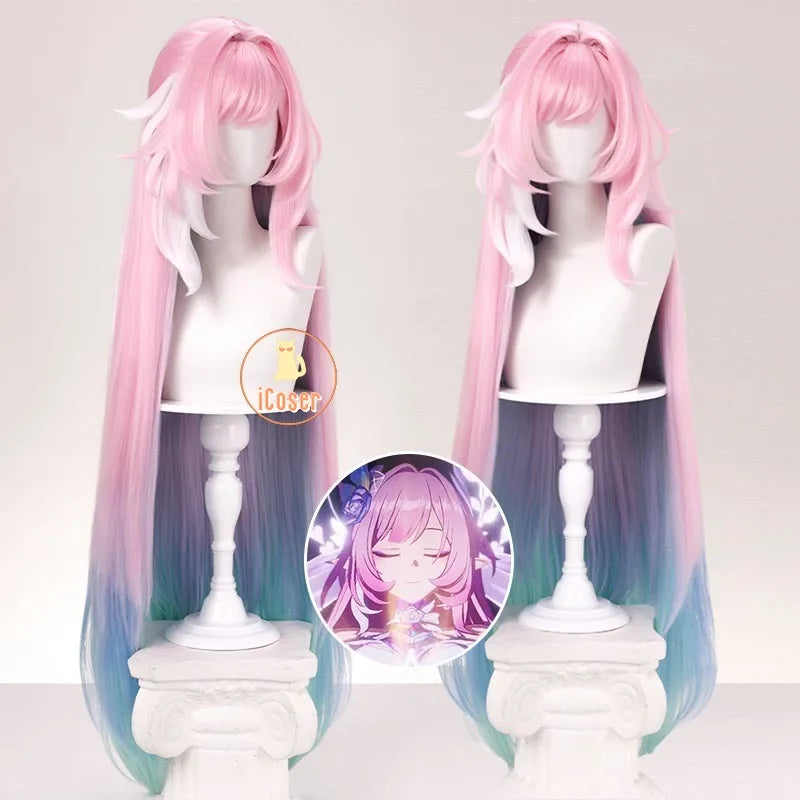 Honkai Star Rail Cyrene Cosplay Costume Set with Wig Dress Headwear Elysia Amphoreus Halloween Party Outfit for Women