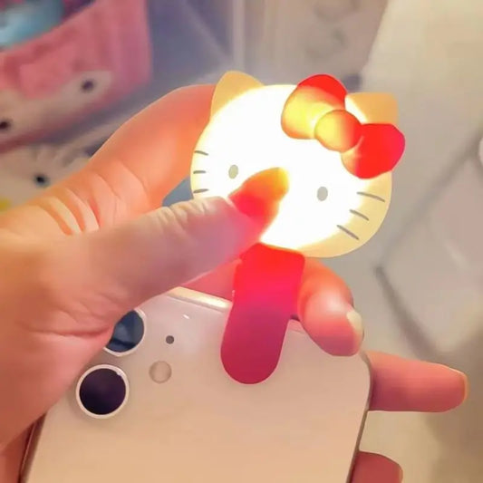 New Small And Exquisite Cartoon Cute Hello Kitty Luminous Toy Girls Mini Portable Selfie Supplement Light Atmosphere Lights