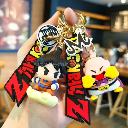 Anime Kawaii Dragon Ball Keychain Z Super Saiyan Son Goku Bulma Broly Piccolo Majin Buu Series Car Pendant Keyring Kid Toys Gift