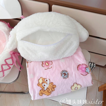 Sanrio Lolita My Melody Headrest Back Cushion Car Seat Belt Cover Stuffed Anime Kuromi Cuddly Pillow Plushies Xmas Gifts Girl