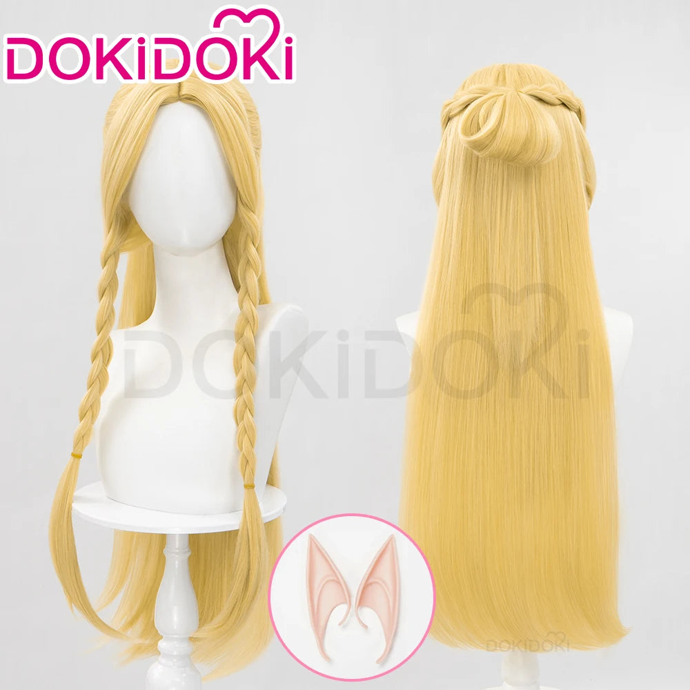 IN STOCK Marcille Donato Wig Anime Delicious in Dungeon Cosplay Wig DokiDoki Women Yellow Long Hair Heat Resistant Free Wig Cap