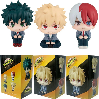 Chibi Super Cute Academy Izuku Midoriya / Katsuki Bakugo / Shoto Todoroki PVC Figurine, Collectible Toy Series Model