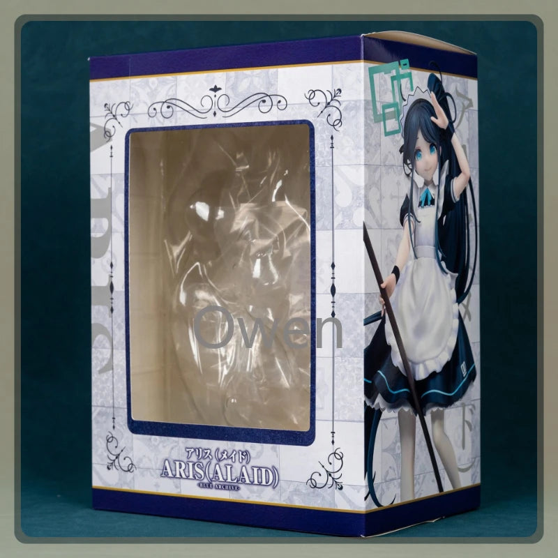 24cm Anime Blue Archive Action Figure Dress Maid Tendou Aris Cute Beautiful Girl Figurine PVC Collection Model Toy Birthday Gift