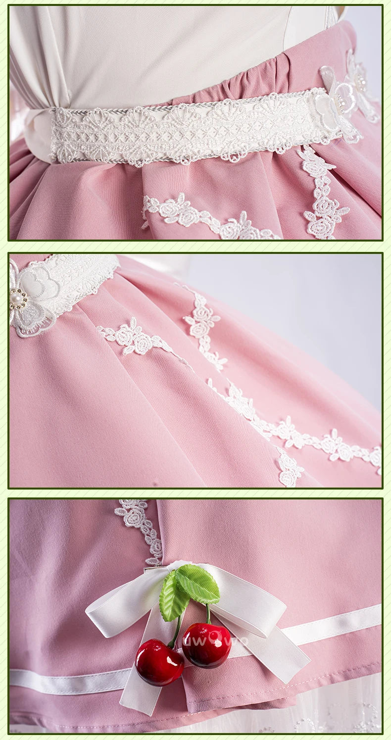 IN STOCK UWOWO Game Arknights Nightmare The Ferry Girl Cosplay Costume Pink Dress Halloween Costume