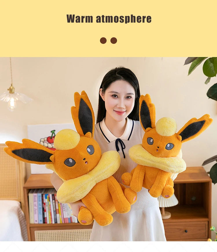 45/80cm Flareon Pokemon Plush Toys Large Anime Doll Cute Pillow Cartoon Giant Pokémon Plushie Stuffed Gift for Kids Christmas