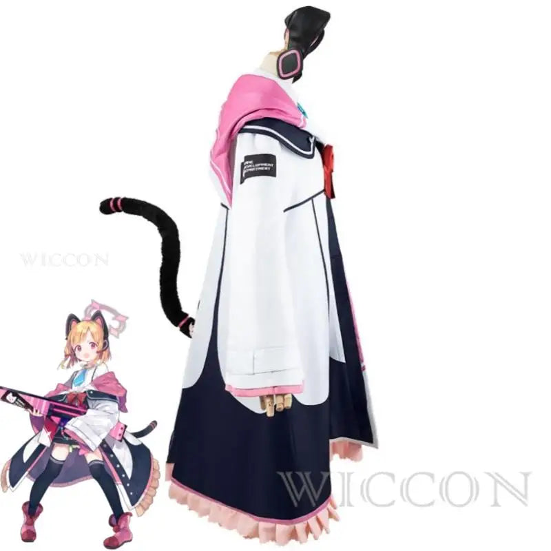 Blue Archive Saiba Momoi Cosplay Costume Set Polyester Asian Size