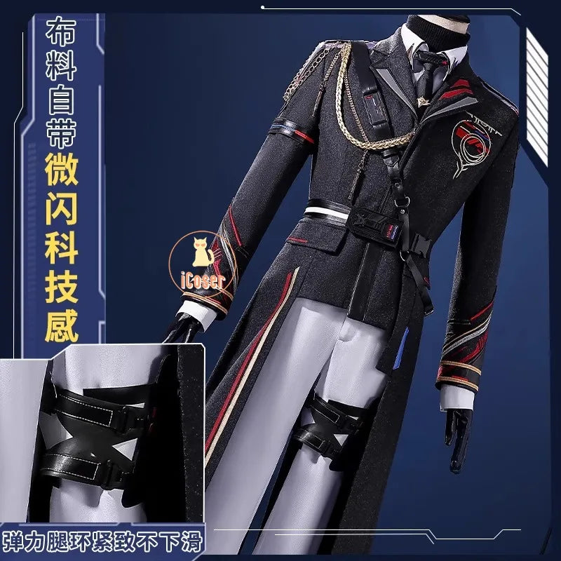 iCoser Caleb Cosplay Costume Wig Farspace Colonel Love and Deepspace Uniform Cap Halloween Party for Women Men Carnival Props