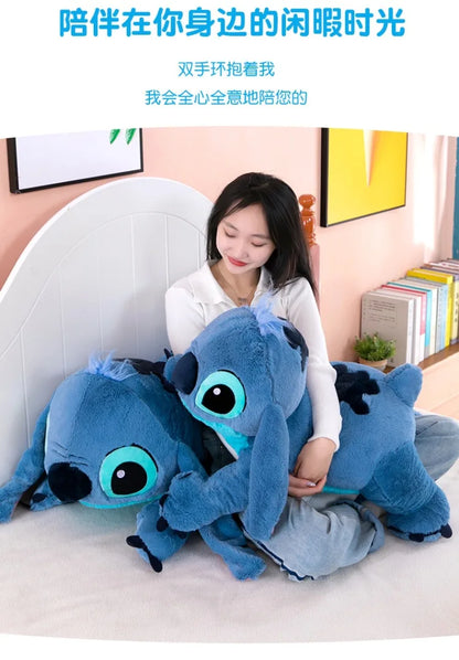 100cm Big Size Disney Stitch Cartoon Anime Plush Stuffed Doll Room Plushies Pillow Cute Ornaments Children's Holiday Gifts