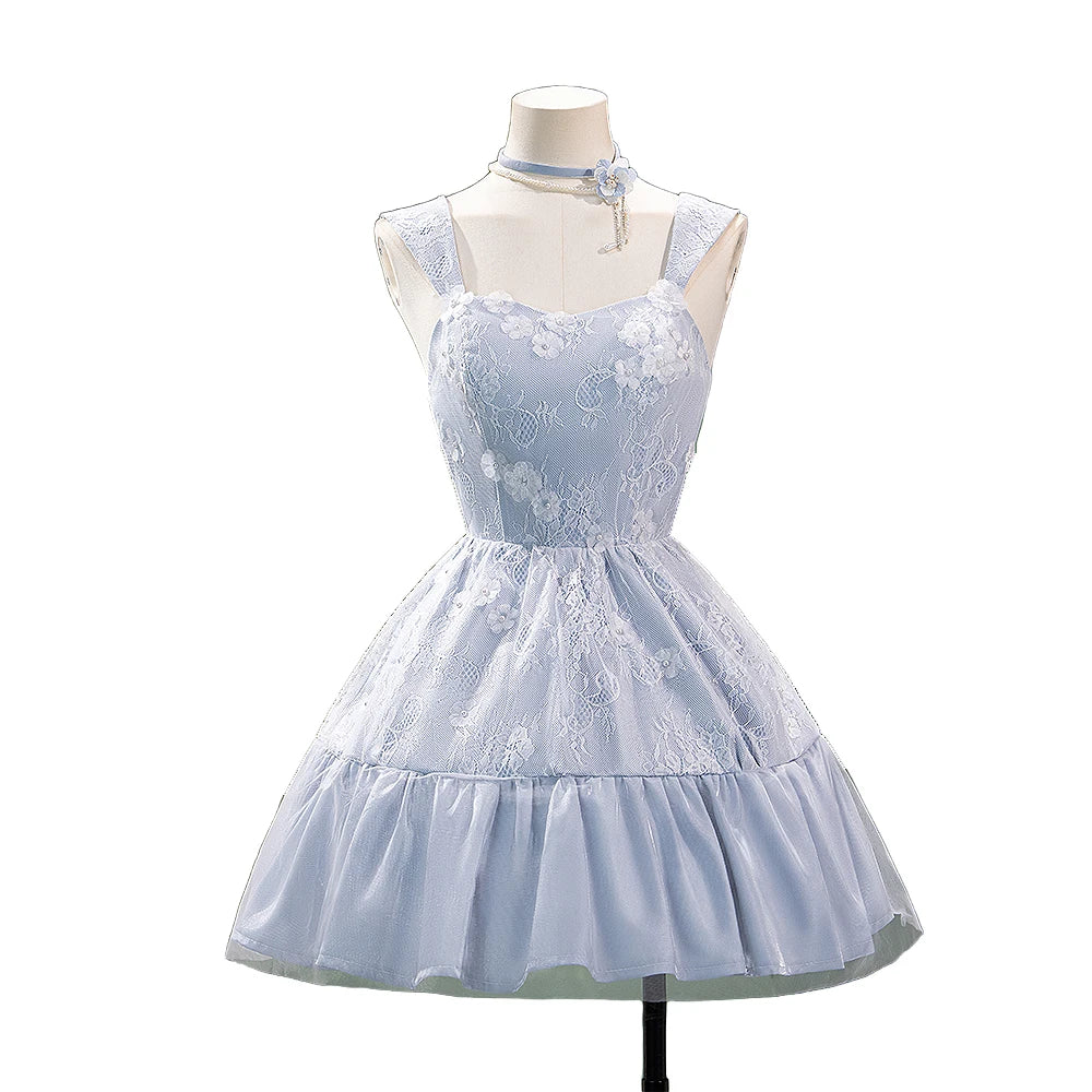 Midnight Bloom Hunter MC Cosplay Game Love and Deepspace DokiDoki-R Women Blue Dress Qinche Sylus Cosplay