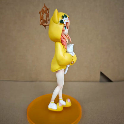 New Blue Archive Iroha Marie Figure Cat Ear Hoodie Anime Girl PVC Model Desktop Decoration Collectible Cute Toy Fans Gift 19cm