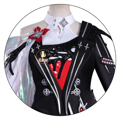 Honkai Star Rail Evernight March 7th Cosplay Costume Wig Dress Earrings Headwear Mysterious Foreign Guest Halloween Party Women