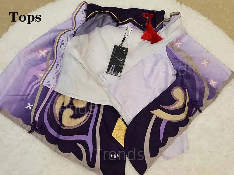 Genshin Impact Raiden Shogun Baal Costume Set Cotton Polyester