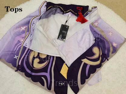Genshin Impact Raiden Shogun Baal Costume Set Cotton Polyester