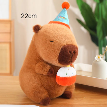 New Arrival Capybara Plushies Xmas Birthday Party Decor Capibara Soft Toys Cute Chips Bag Cake Capybara Stuffed Toy Kids Gift