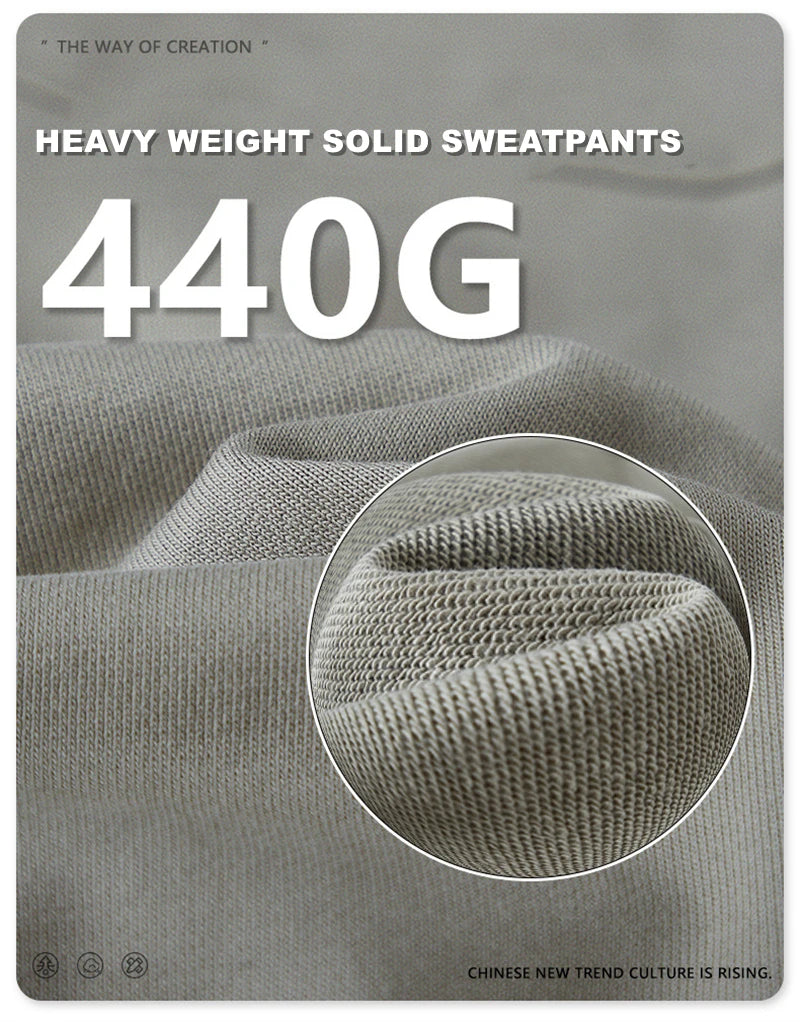 ZODF New Men Heavy Weight 440gsm Solid Sweatpants Unisex Loose Basic Casual Comfortable Sport Pants Joggers Streetwears HY0628