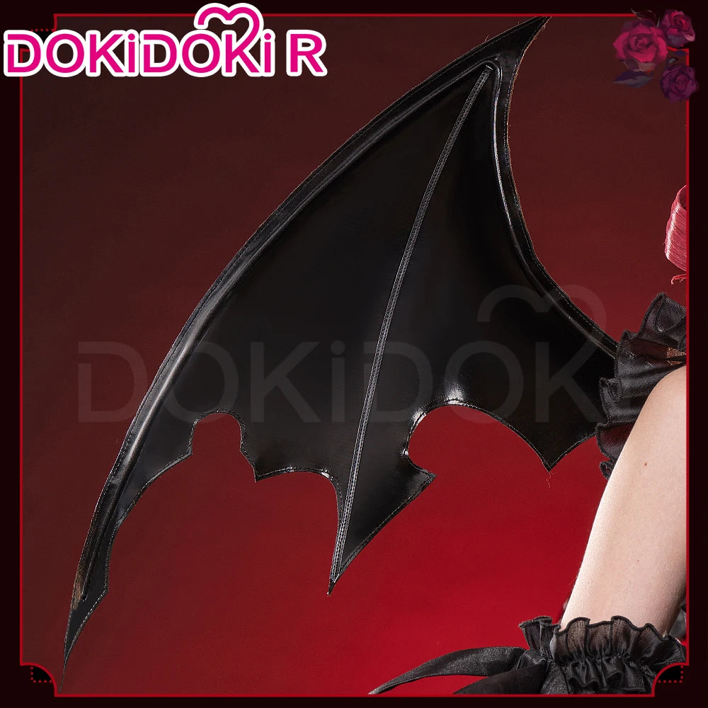 Tetoo Cosplay Costume Game Cosplay DokiDoki-R Women Cute Halloween Evil Dress Kasanee Tetoo Cosplay Wings