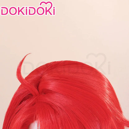 IN STOCK Argenti Wig Cosplay Game Honkai: Star Rail Cosplay DokiDoki Argenti Cosplay Ear Clip Men Red Long Hair Free Wig Cap