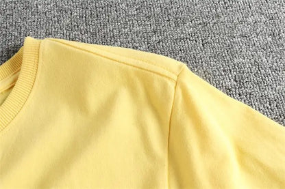 Summer New American Retro Short-sleeved O-neck Letter Printed T-shirt Men's Fashion Simple 100% Cotton Washed Casual Sport Tops