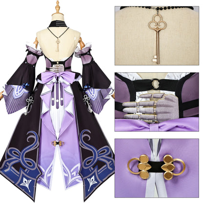 Honkai Star Rail The Herta Cosplay Costume Wig Dress Hat Uniform Headwear Necklace Halloween Party for Women Girls Carnival Prop