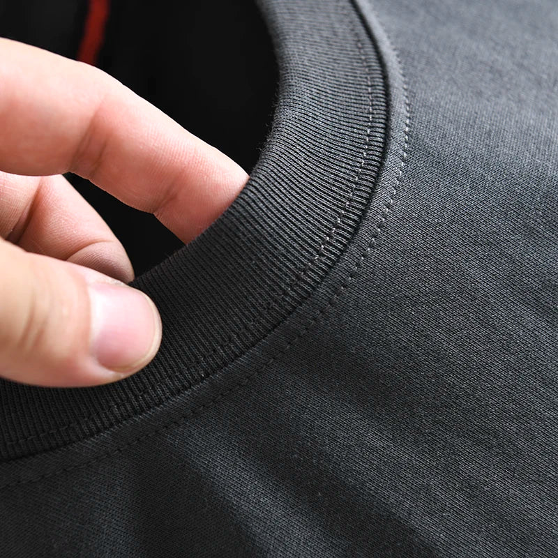 Summer New American Retro Short-sleeved O-neck 3D Printed T-shirt Men's Fashion Simple 100% Cotton Washed Casual Sport Tops