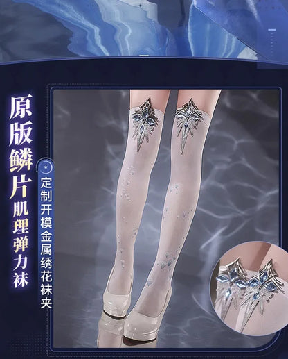 Love and Deepspace MC Cosplay Costume Deepsea Waves Dress Heroines Uniform Carnival Outfit Headwear Halloween Party Women Girls