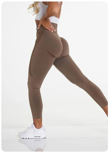 Women High Waist Seamless Yoga Leggings Butt Lift Curves Fitness Workout Tights Elastic Gym Training Pants