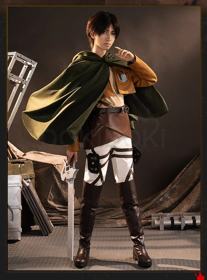 IN STOCK Erenn Mikasaa Levii Hangee Arminn Cosplay Costume Anime【S-3XL】DokiDoki-R Women Men Leather Plus size