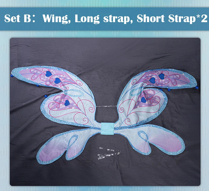 LAST BATCH UWOWO Bloomm S4 Anime Cosplay Costume Big Fairy Wings Cosplay Princes Costume Outfit Butterfly Halloween Costumes