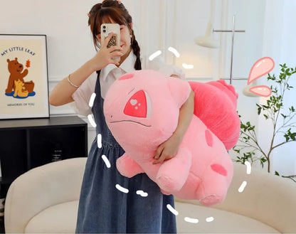 60cm Big Size Pokemon Bulbasaur Cartoon Anime Plush Stuffed Doll Garlic Frog Room Decorated with Cartoon Peluche Pillow Gift