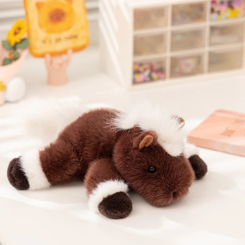 The Codex 18cm Cartoon Lying Plush Animal Wrist Support Cute Horse Duck Cow Frog Kawaii Office Companion Doll - scented