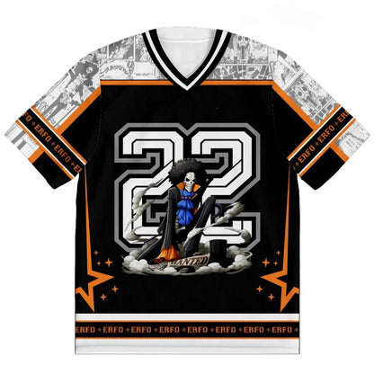 22 Jersey One Piece Brook Anime Y2k Korean Style Kpop Baseball Hockey T-shirt Fashion Streetwear Anime Daily Unisex Tops Tees