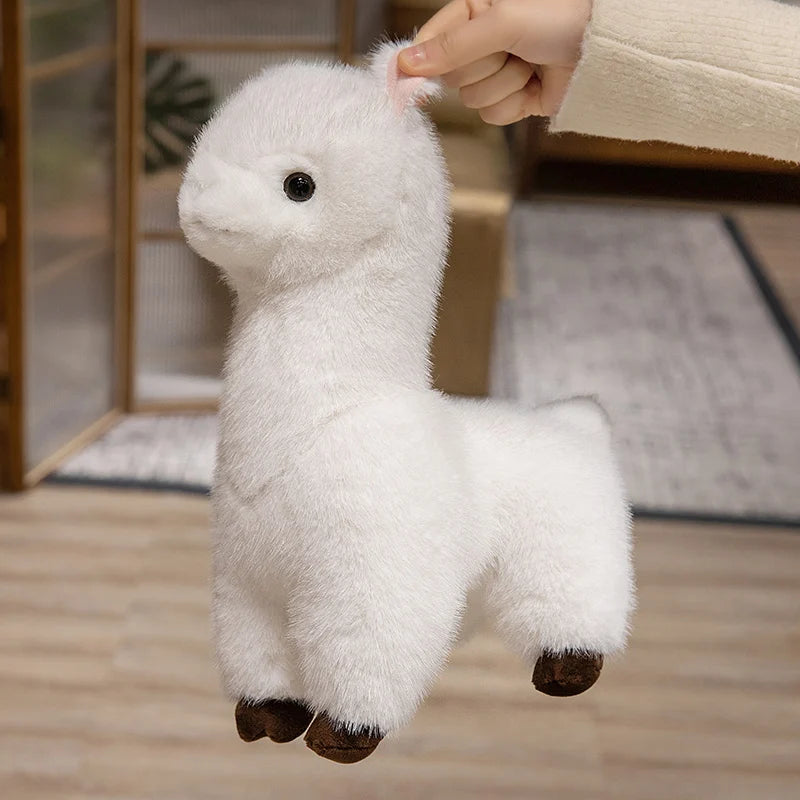 Pretty Color Fluffy Alpaca Plush Toys Emulational Stuffed Animal Llama Plushies Soft Doll Cuddly Home Decor Pillow Girl Gift