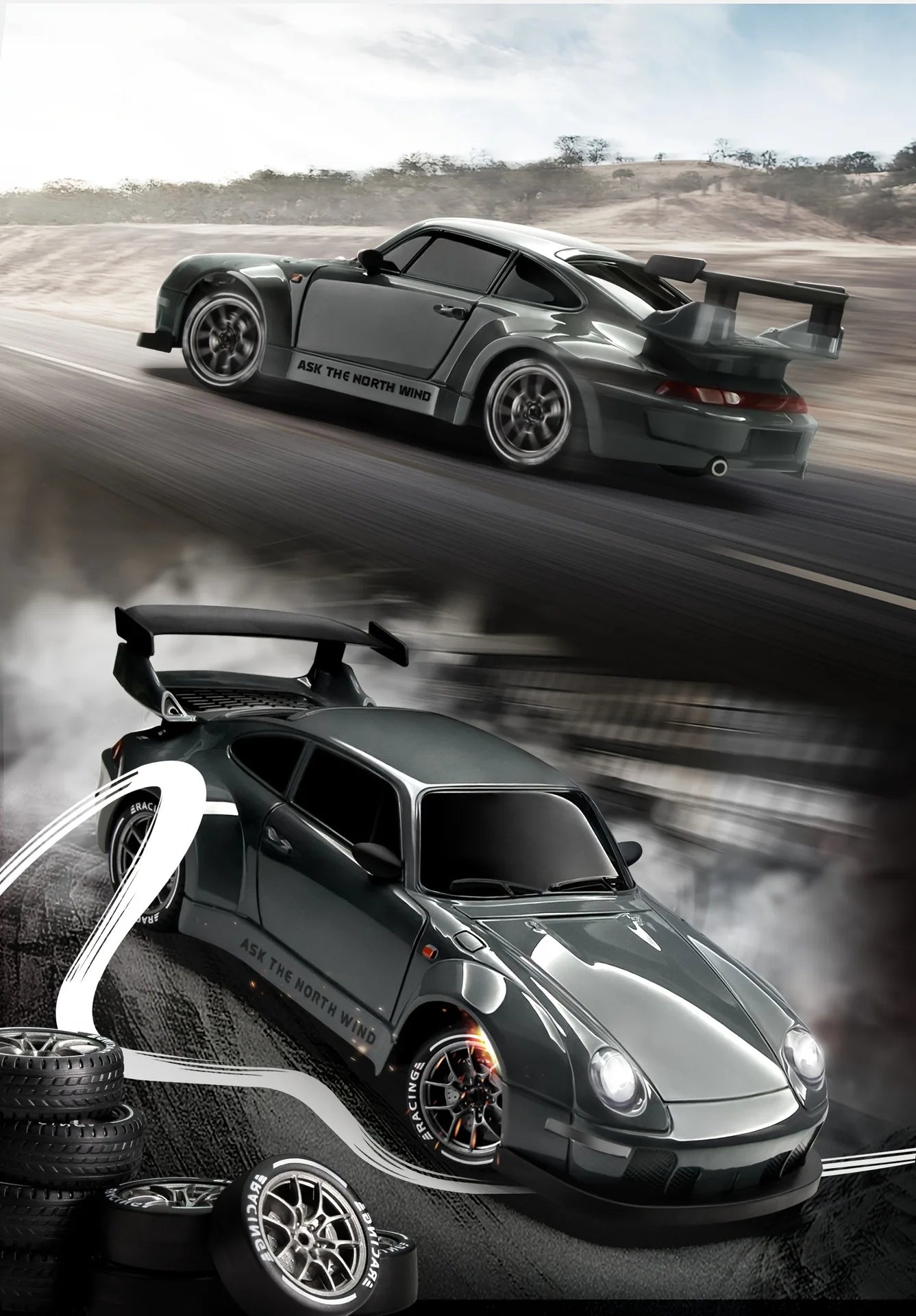 1: 24 Speed Four-wheel Drive RC Drift Remote Control Car 2.4G Remote Control Racing Car Children Electric Toy Christmas Gift