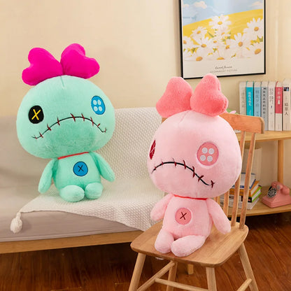 Disney Lilo & Stitch Scrump Plush Toys Anime Plushie Stich Dolls Kawaii Cartoon Pink Pillow Soft Stuffed Gift Children Christmas