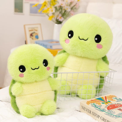 30/40cm Cute Green Turtle Plushies Hug Pillow Big Eyes Kawaii Tortoise Soft Toy Birthday Gift For Girl Friend Sleep Companion