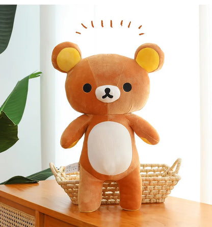 35/45/75cm Big Size Rilakkuma Kawaii Anime Plush Stuffed Doll Room Decorated Plushies Pajamas Bear Pillow Ornaments Holiday Gift