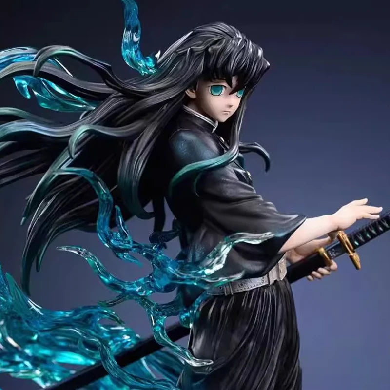 26cmpvcdemon Slayer Tokitou Muichirou Action Figure Anime Figure Gk Statue Model Toys Collection Doll Desktop Ornament Kids Gift