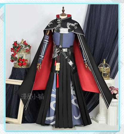 Arknights Zuo Le Cosplay Costume Wig Uniform Cloak Earrings Pythia Zuo Xuanliao Halloween Party Women Men Carnival Props iCoser
